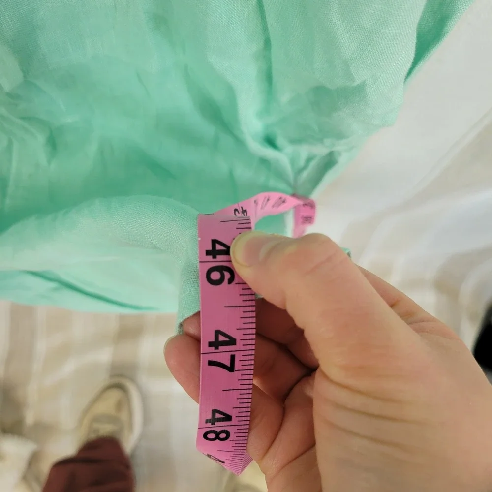 Stillwater The Linen Voile Tunic Seaglass Maxi Dress Size Medium Resortwear - Picture 11 of 13